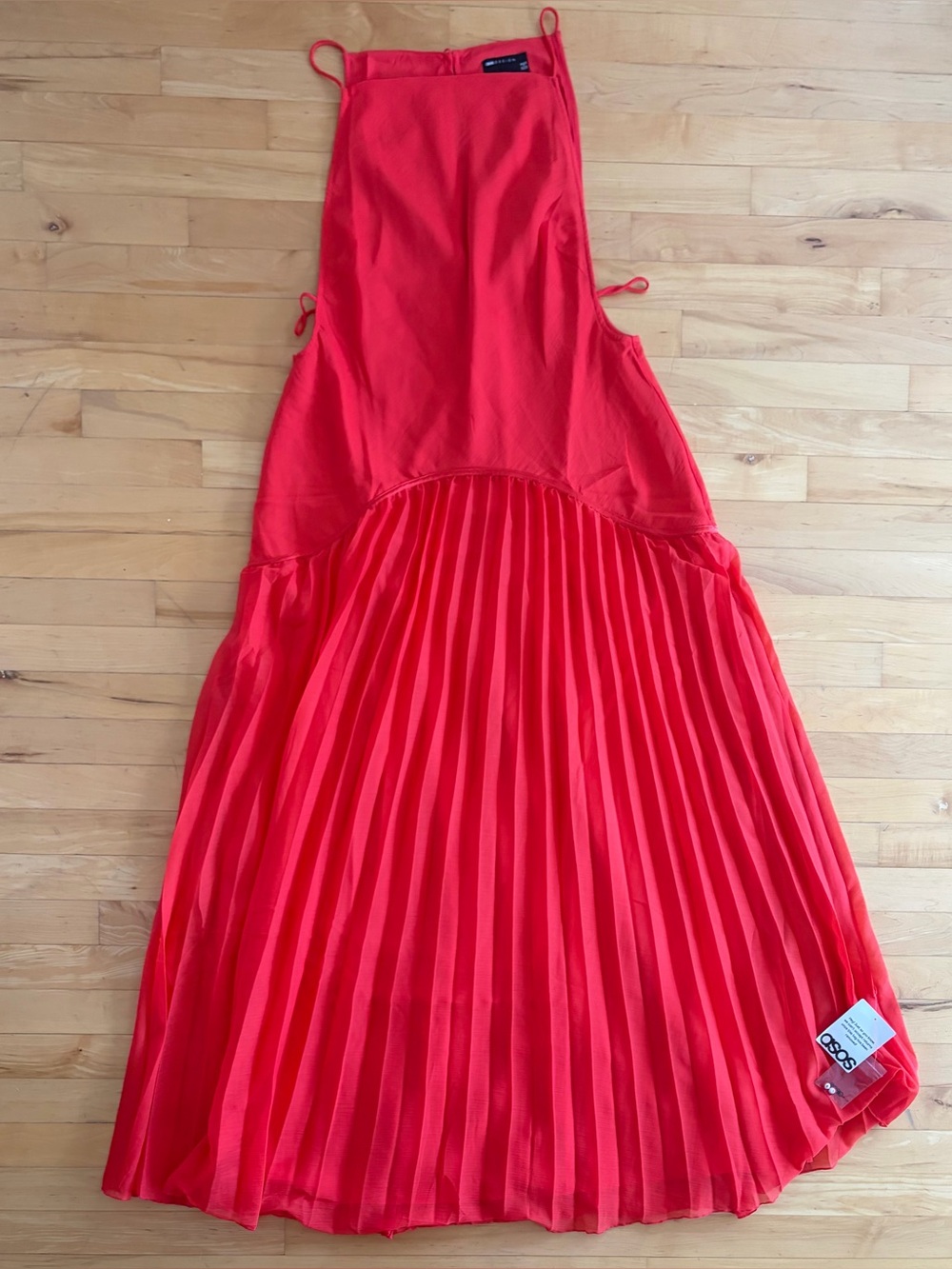 ASOS DESIGN square neck dropped waist maxi dress with pleated skirt - Picture 2 of 9